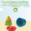 image:imagePlanToys Creative Sand Play Wooden Montessori Outdoor Sensory and Imagination Toy  Tactile Exploration Coordination and Open Ended Creative Play  Eco Friendly Sand Molds Set