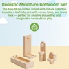 image:imagePlanToys Dining Room Classic Set  Montessori Small World and Family Role Play  Eco Friendly Wooden Dining Room Furniture for Imaginative PlayBathroom Setclassic
