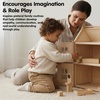 image:imagePlanToys Dining Room Classic Set  Montessori Small World and Family Role Play  Eco Friendly Wooden Dining Room Furniture for Imaginative PlayBathroom Setclassic