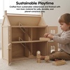 image:imagePlanToys Dining Room Classic Set  Montessori Small World and Family Role Play  Eco Friendly Wooden Dining Room Furniture for Imaginative PlayBathroom Setclassic