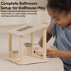 image:imagePlanToys Dining Room Classic Set  Montessori Small World and Family Role Play  Eco Friendly Wooden Dining Room Furniture for Imaginative PlayBathroom