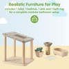 image:imagePlanToys Dining Room Classic Set  Montessori Small World and Family Role Play  Eco Friendly Wooden Dining Room Furniture for Imaginative PlayBathroom