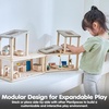 image:imagePlanToys Dining Room Classic Set  Montessori Small World and Family Role Play  Eco Friendly Wooden Dining Room Furniture for Imaginative PlayBedroom