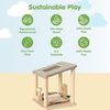 image:imagePlanToys Dining Room Classic Set  Montessori Small World and Family Role Play  Eco Friendly Wooden Dining Room Furniture for Imaginative PlayBedroom