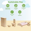image:imagePlanToys Dining Room Classic Set  Montessori Small World and Family Role Play  Eco Friendly Wooden Dining Room Furniture for Imaginative PlayBedroomclassic