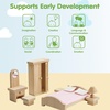 image:imagePlanToys Dining Room Classic Set  Montessori Small World and Family Role Play  Eco Friendly Wooden Dining Room Furniture for Imaginative PlayBedroomclassic
