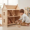image:imagePlanToys Dining Room Classic Set  Montessori Small World and Family Role Play  Eco Friendly Wooden Dining Room Furniture for Imaginative PlayBeige
