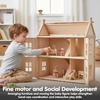 image:imagePlanToys Dining Room Classic Set  Montessori Small World and Family Role Play  Eco Friendly Wooden Dining Room Furniture for Imaginative PlayBeige