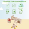image:imagePlanToys Dining Room Classic Set  Montessori Small World and Family Role Play  Eco Friendly Wooden Dining Room Furniture for Imaginative PlayBeige