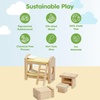 image:imagePlanToys Dining Room Classic Set  Montessori Small World and Family Role Play  Eco Friendly Wooden Dining Room Furniture for Imaginative PlayChildrens Bunk Bedroom Set