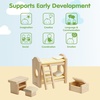 image:imagePlanToys Dining Room Classic Set  Montessori Small World and Family Role Play  Eco Friendly Wooden Dining Room Furniture for Imaginative PlayChildrens Bunk Bedroom Set