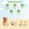 image:imagePlanToys Dining Room Classic Set  Montessori Small World and Family Role Play  Eco Friendly Wooden Dining Room Furniture for Imaginative PlayClassic