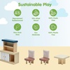 image:imagePlanToys Dining Room Classic Set  Montessori Small World and Family Role Play  Eco Friendly Wooden Dining Room Furniture for Imaginative PlayDining Roomorchard
