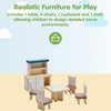 image:imagePlanToys Dining Room Classic Set  Montessori Small World and Family Role Play  Eco Friendly Wooden Dining Room Furniture for Imaginative PlayDining Roomorchard