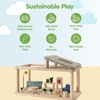 image:imagePlanToys Dining Room Classic Set  Montessori Small World and Family Role Play  Eco Friendly Wooden Dining Room Furniture for Imaginative PlayGathering Room