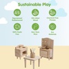 image:imagePlanToys Dining Room Classic Set  Montessori Small World and Family Role Play  Eco Friendly Wooden Dining Room Furniture for Imaginative PlayVictorian Kitchen Set