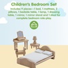 image:imagePlanToys Dining Room Classic Set  Montessori Small World and Family Role Play  Eco Friendly Wooden Dining Room Furniture for Imaginative PlayVictorian Bedroom Set