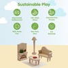 image:imagePlanToys Dining Room Classic Set  Montessori Small World and Family Role Play  Eco Friendly Wooden Dining Room Furniture for Imaginative PlayVictorian Living Room Set