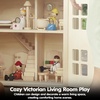 image:imagePlanToys Dining Room Classic Set  Montessori Small World and Family Role Play  Eco Friendly Wooden Dining Room Furniture for Imaginative PlayVictorian Living Room Set