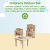image:imagePlanToys Dining Room Classic Set  Montessori Small World and Family Role Play  Eco Friendly Wooden Dining Room Furniture for Imaginative PlayVictorian Kitchen Set