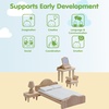 image:imagePlanToys Dining Room Classic Set  Montessori Small World and Family Role Play  Eco Friendly Wooden Dining Room Furniture for Imaginative PlayVictorian Bedroom Set