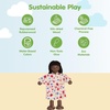 image:imagePlanToys Family Wooden Dollhouse Figurine Set  4 Poseable 112 Scale Mini Dolls Parents amp Kids  Dollhouse Accessories for Pretend Play  EcoFriendly Montessori Toy for Kids Ages 3African American Mom