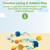 image:imagePlanToys Geo Lacing Beads Wooden Montessori Fine Motor and Early Math Toy  Shape Recognition Colour Exploration and Hands On Coordination Activity  Eco Friendly Threading Set for Meaningful PlayGeo Lacing Beads  Unit Plus