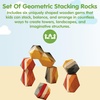 image:imagePlanToys Geo Stacking Rock Wooden Montessori Balancing and Fine Motor Toy  Creative Thinking Coordination and Early Problem Solving Activity  Eco Friendly Educational Open Ended Play SetGeo Stacking Rock