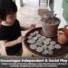 image:imagePlanToys Hand Sign Numbers 110 Wooden Montessori Counting Toy  Early Math Sensory Learning and Tactile Number Recognition Activity  Eco Friendly Sign Language Tiles for Meaningful PlayTactile Stone