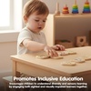 image:imagePlanToys Hand Sign Numbers 110 Wooden Montessori Counting Toy  Early Math Sensory Learning and Tactile Number Recognition Activity  Eco Friendly Sign Language Tiles for Meaningful PlayBraille Numbers 110