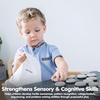 image:imagePlanToys Hand Sign Numbers 110 Wooden Montessori Counting Toy  Early Math Sensory Learning and Tactile Number Recognition Activity  Eco Friendly Sign Language Tiles for Meaningful PlayTactile Stone
