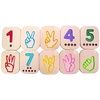 image:imagePlanToys Hand Sign Numbers 110 Wooden Montessori Counting Toy  Early Math Sensory Learning and Tactile Number Recognition Activity  Eco Friendly Sign Language Tiles for Meaningful PlayWhite