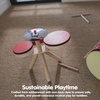 image:imagePlanToys Musical Band Wooden Montessori Drum Cymbal and Guiro Set  Early Sensory Exploration Coordination and Creative Expression  Eco Friendly Music Toy for Meaningful PlayMusical Band Toddler Drum Set