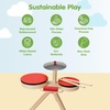 image:imagePlanToys Musical Band Wooden Montessori Drum Cymbal and Guiro Set  Early Sensory Exploration Coordination and Creative Expression  Eco Friendly Music Toy for Meaningful PlayMusical Band Toddler Drum Set