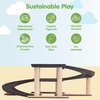 image:imagePlanToys Parking Garage Wooden Montessori Imaginative and Creative Play Set  Problem Solving Social Interaction and Early Coordination Activity  Eco Friendly Vehicle and Ramp Play SetBlack