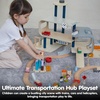 image:imagePlanToys Parking Garage Wooden Montessori Imaginative and Creative Play Set  Problem Solving Social Interaction and Early Coordination Activity  Eco Friendly Vehicle and Ramp Play SetCentral Station