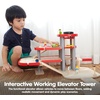 image:imagePlanToys Parking Garage Wooden Montessori Imaginative and Creative Play Set  Problem Solving Social Interaction and Early Coordination Activity  Eco Friendly Vehicle and Ramp Play SetParking Garage