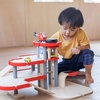 image:imagePlanToys Parking Garage Wooden Montessori Imaginative and Creative Play Set  Problem Solving Social Interaction and Early Coordination Activity  Eco Friendly Vehicle and Ramp Play SetParking Garage