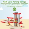 image:imagePlanToys Parking Garage Wooden Montessori Imaginative and Creative Play Set  Problem Solving Social Interaction and Early Coordination Activity  Eco Friendly Vehicle and Ramp Play SetParking Garage