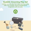 image:imagePlanToys Pretend Play Wooden Makeup Set for Kids  Makeup Kit with Mirror Lipstick Brush Eyeshadow amp Waist Bag  Montessori Toy for Toddlers amp Girls  EcoFriendly Beauty Role Play SetShave Set