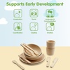 image:imagePlanToys Pretend Play Wooden Tableware Set for Kids  16Piece Montessori Kitchen Toy Set with Plates Cups Bowls amp Utensils  EcoFriendly NonToxic Toy for Toddlers amp PreschoolersTableware
