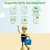 image:imagePlanToys Rescue Crew Wooden Montessori Imaginative and Creative Play Set  Language Development Social Interaction and Early Coordination Activity  Eco Friendly Community Helper Figurine SetService Worker Doll
