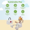 image:imagePlanToys Rescue Crew Wooden Montessori Imaginative and Creative Play Set  Language Development Social Interaction and Early Coordination Activity  Eco Friendly Community Helper Figurine SetNurse Doll