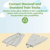 image:imagePlanToys Rubber Road amp Rail Expansion Tracks Set C Montessori Play Accessory  Imagination Problem Solving and Creative World Building  Eco Friendly Track SetRubber Road  Rail Adaptor Tracks