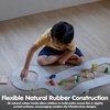 image:imagePlanToys Rubber Road amp Rail Expansion Tracks Set C Montessori Play Accessory  Imagination Problem Solving and Creative World Building  Eco Friendly Track SetRoad  Railrubber
