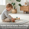 image:imagePlanToys Rubber Road amp Rail Expansion Tracks Set C Montessori Play Accessory  Imagination Problem Solving and Creative World Building  Eco Friendly Track SetRubber Road  Rail Set Small