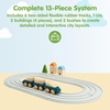 image:imagePlanToys Rubber Road amp Rail Expansion Tracks Set C Montessori Play Accessory  Imagination Problem Solving and Creative World Building  Eco Friendly Track SetRubber Road  Rail Set Small