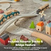 image:imagePlanToys Rubber Road amp Rail Expansion Tracks Set C Montessori Play Accessory  Imagination Problem Solving and Creative World Building  Eco Friendly Track SetRubber Road  Rail Adaptor Tracks