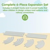 image:imagePlanToys Rubber Road amp Rail Expansion Tracks Set C Montessori Play Accessory  Imagination Problem Solving and Creative World Building  Eco Friendly Track SetRubber Road  Rail Extension Tracks  Set C