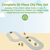 image:imagePlanToys Rubber Road amp Rail Expansion Tracks Set C Montessori Play Accessory  Imagination Problem Solving and Creative World Building  Eco Friendly Track SetRoad  Railrubber
